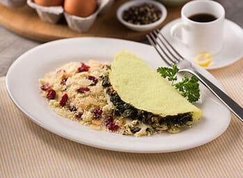 Greek Omelet with Fruited Quinoa