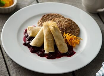 Ricotta Crepe with Berry Compote