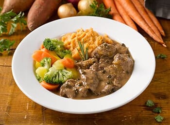 Beef with Green Peppercorn Sauce