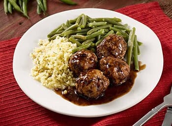 Merlot Meatballs with Grits