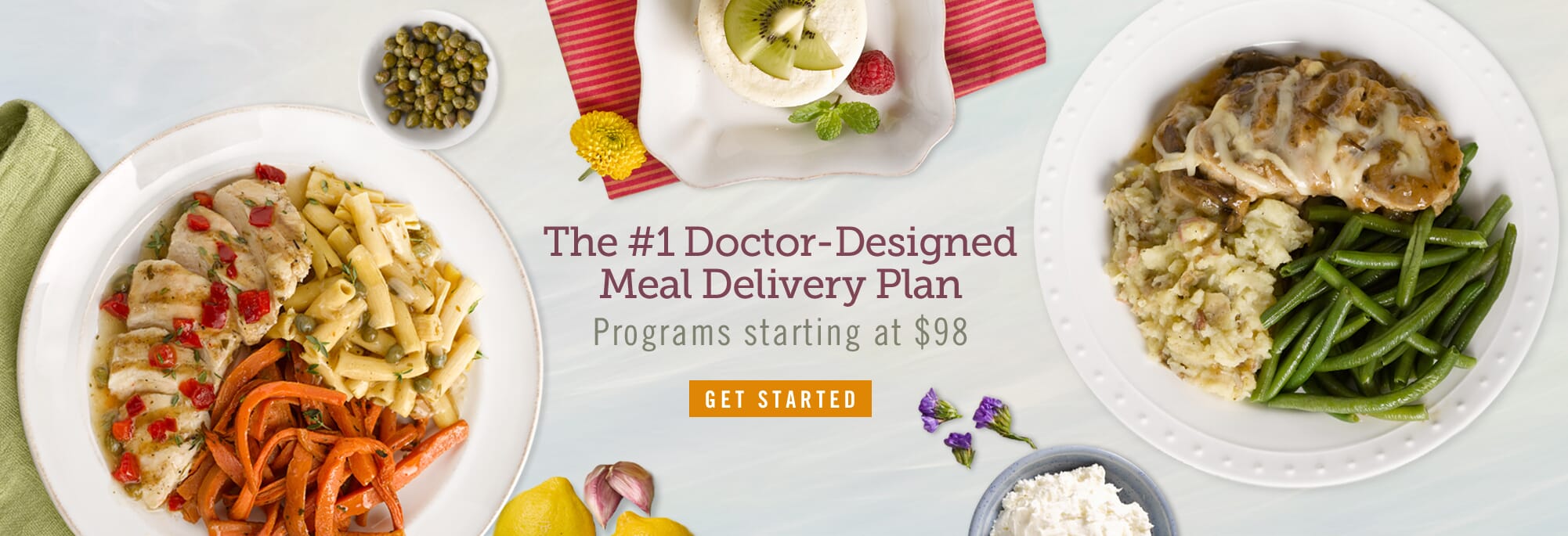 Over 150 delicious doctor-designed, chef-prepared entrees. Real results, no contracts. Your first week as low as $98 plus free shipping!