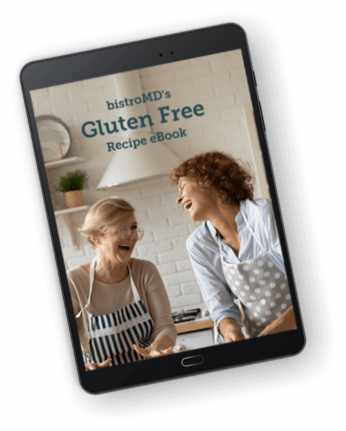 bistroMD's Gluten Free Recipe Book on a tablet screen